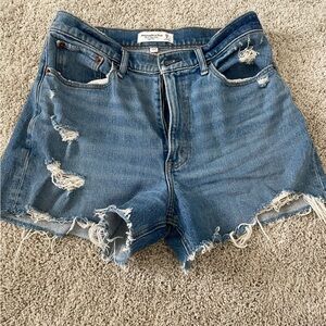 Abercrombie and Fitch Size 6 Curve Love distressed Jean shorts